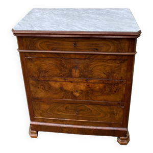 Commode ancien style - marbre blanc