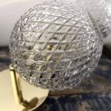 Pair of chiseled globe wall lights