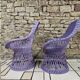 Pair of rattan and wicker armchairs, 1960s
