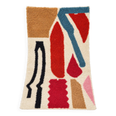 Tapis berbère fait main, orné de motifs géométriques colorés