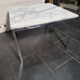 Table basse Roche Bobois en métal chromé dessus marbre,  1970