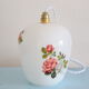 Opaline hanging decorated with roses, 60s, vintage