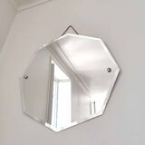 Octagonal mirror beveled Art Deco