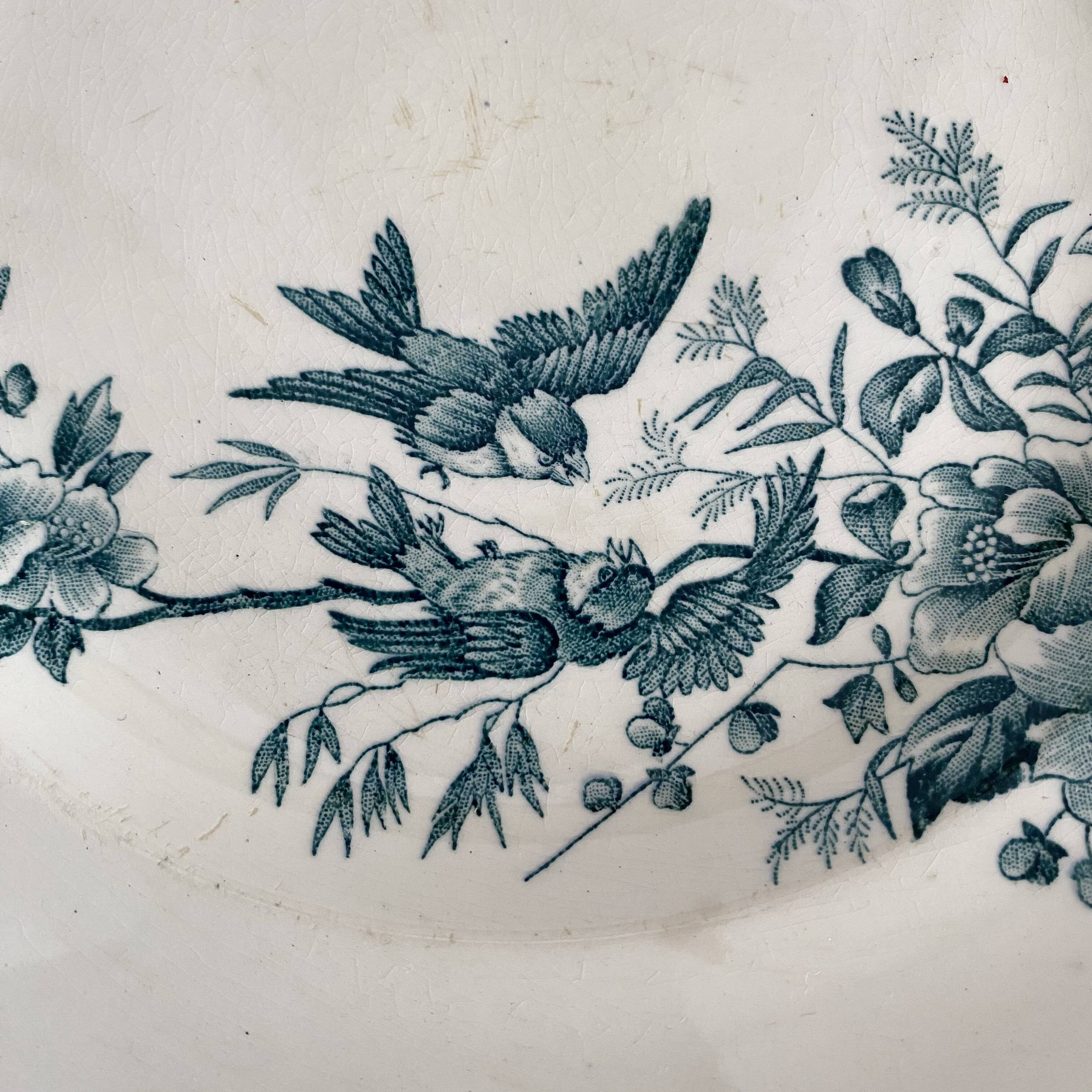 Assiettes plates en terre de fer Longwy "Mignon"