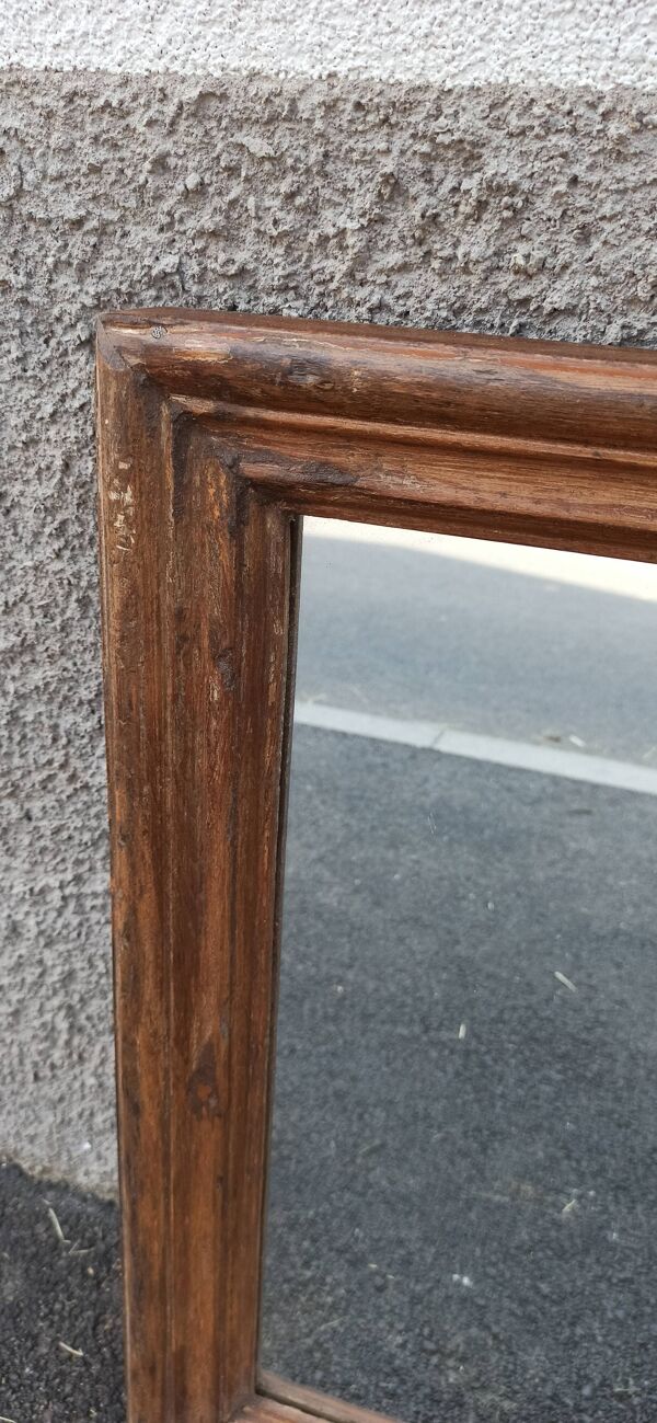 Miroir rectangulaire en bois ancien