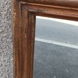 Rectangular mirror in old wood
