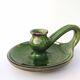 Glazed terracotta candle holder