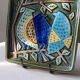 Ceramic plaque "the 3 birds" by Lisa Larson - Harlekin series