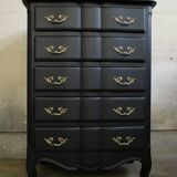 Customized vintage black chiffonier