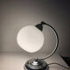 Lampe ancienne articulée en chrome avec opaline