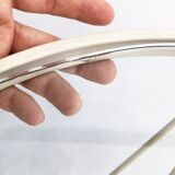 White Twisted Console 1980s  Noguchi Style USA Mid Century Oval