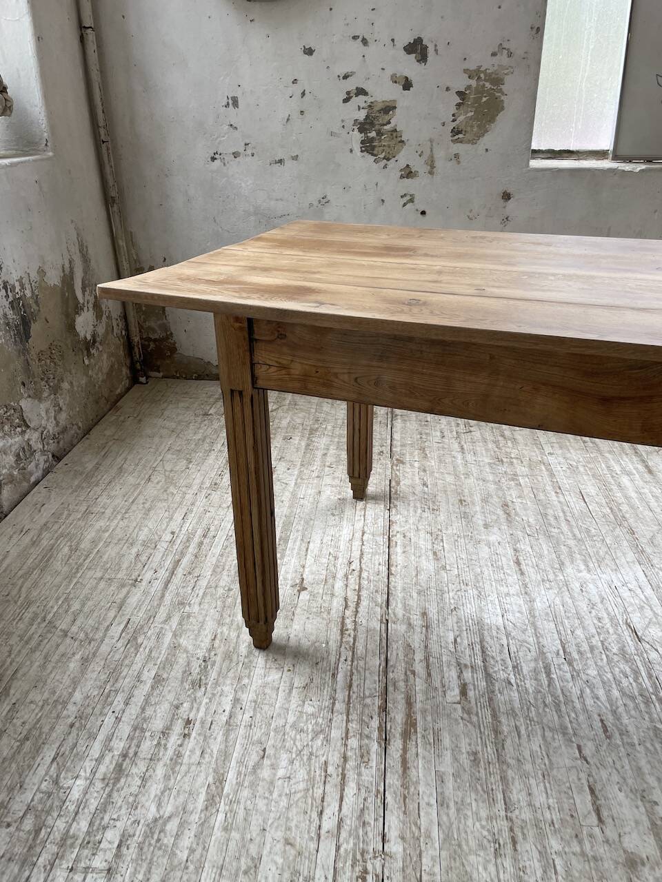 1950s oak butcher's farm table