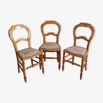 3 chaises Louis-Philippe