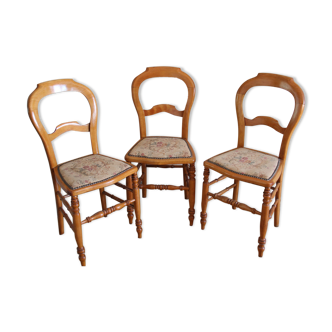 3 chaises Louis-Philippe