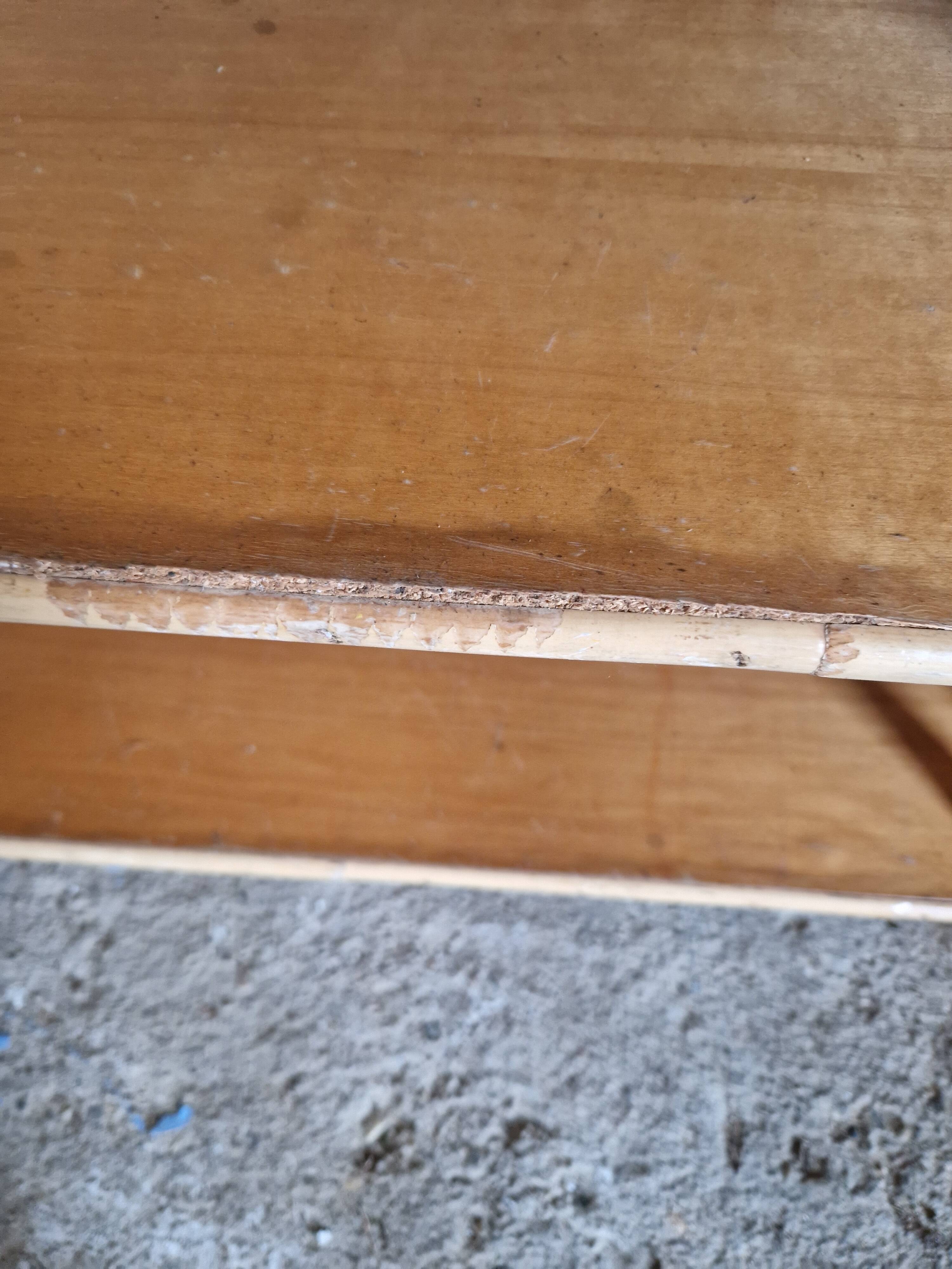 Old rattan shelf