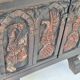 Arts of México Spanish colonial carved  painted console / sideboard, 1940s
