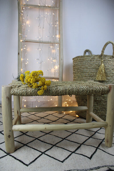 Traditional Moroccan bench