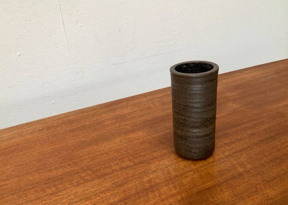 Vase de poterie de studio brutaliste allemand du milieu du siècle de Petra Töpferei, années 1960