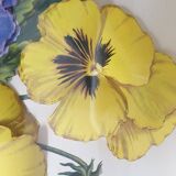 Tableau Artzai Fleurs Violettes Viola sous verre
