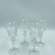 4 verres en cristal ciselés. Berlin Kusak Cut Glass Works.