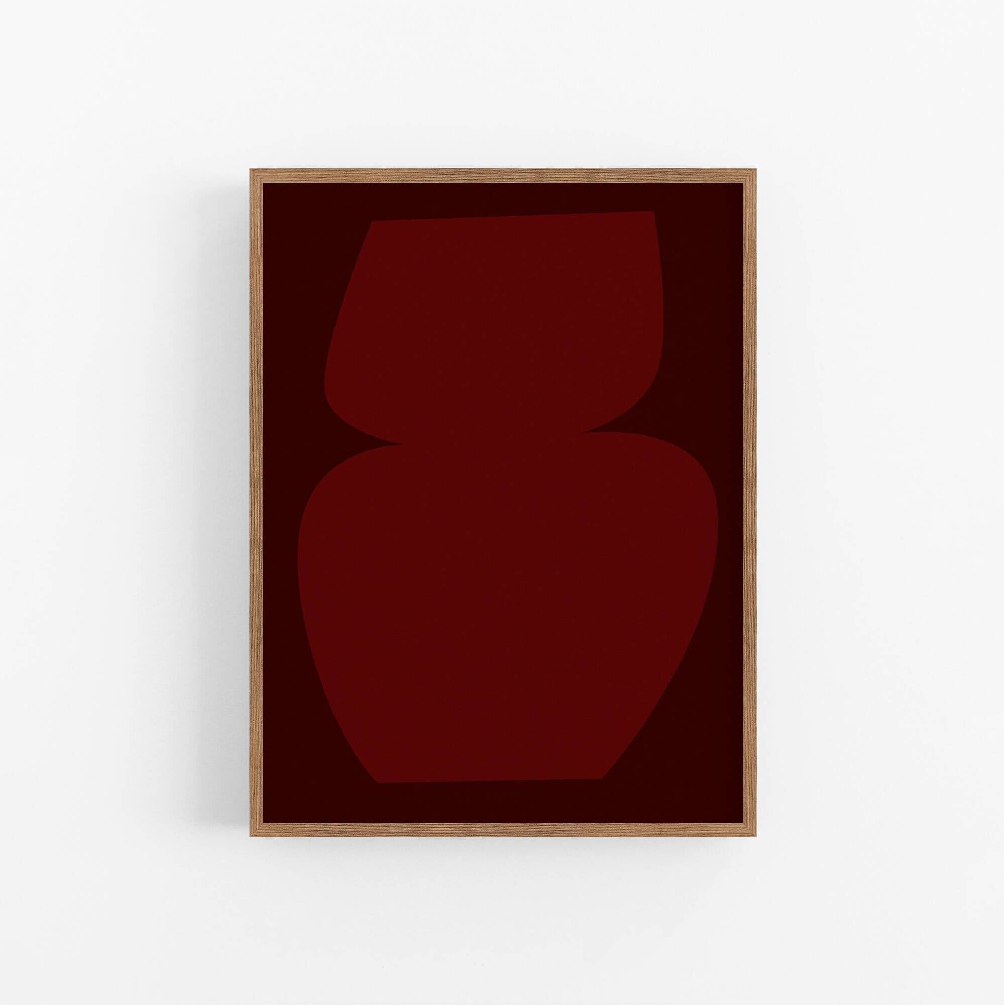 Abstract burgundy giclee print, 50x70