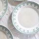 Dessert plate x4, iron earth, Bonparte motif, Boch Frères La Louvière, Belgium