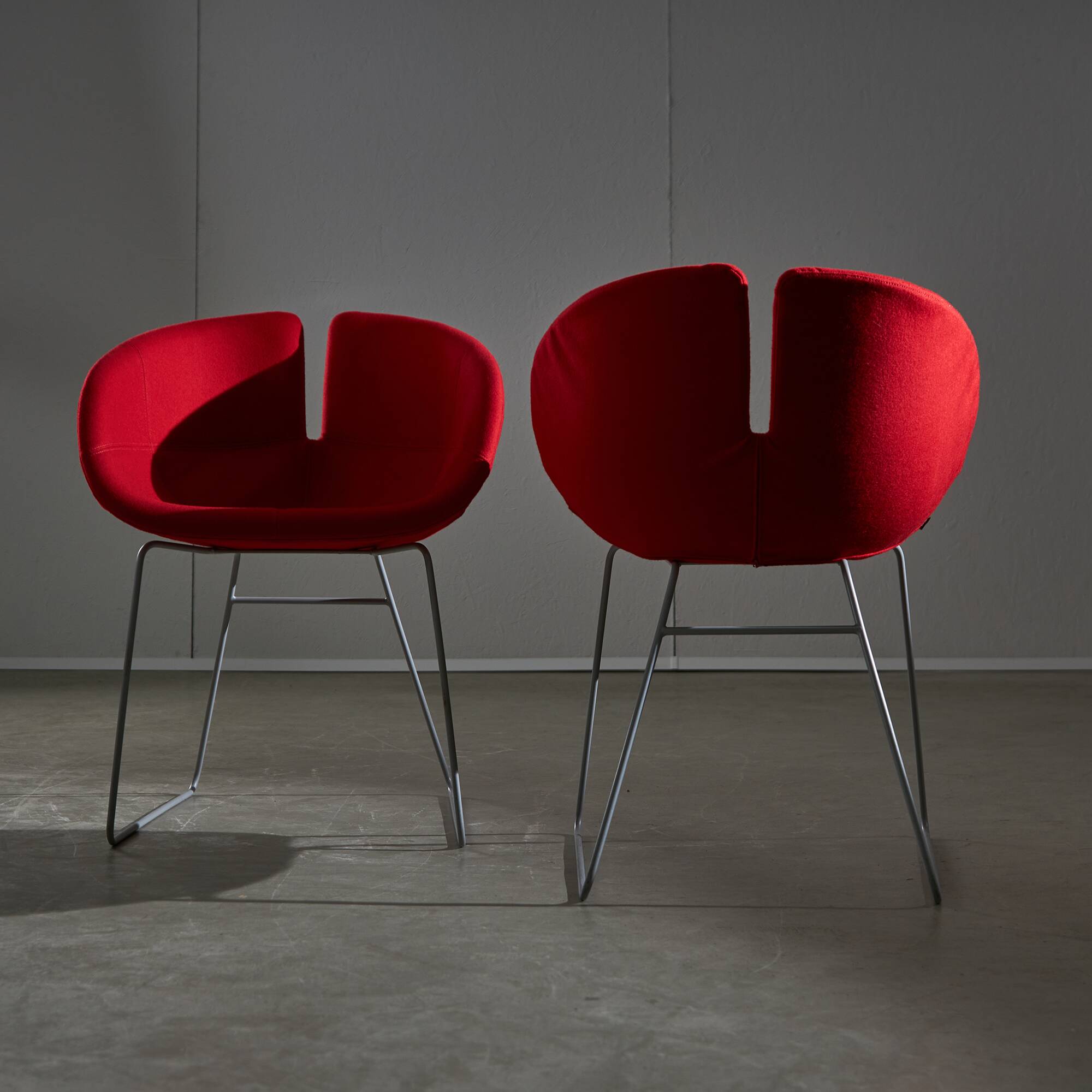 Fjord Chairs in Red by Patricia Urquiola for Moroso, 2002