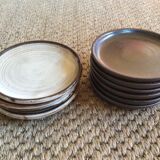 Set of 10 stoneware plates