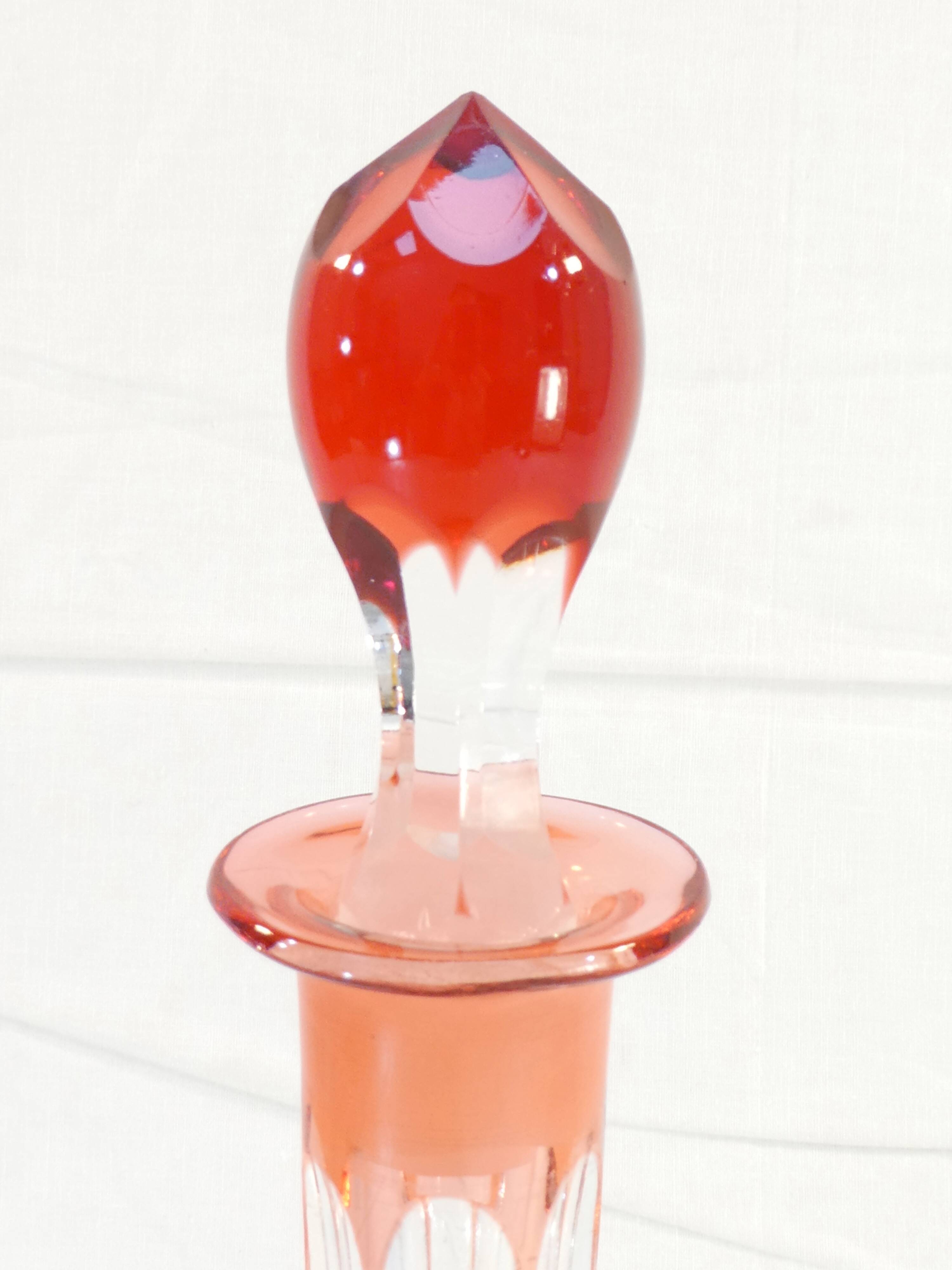 Amber pink Crystal Wine Decanter