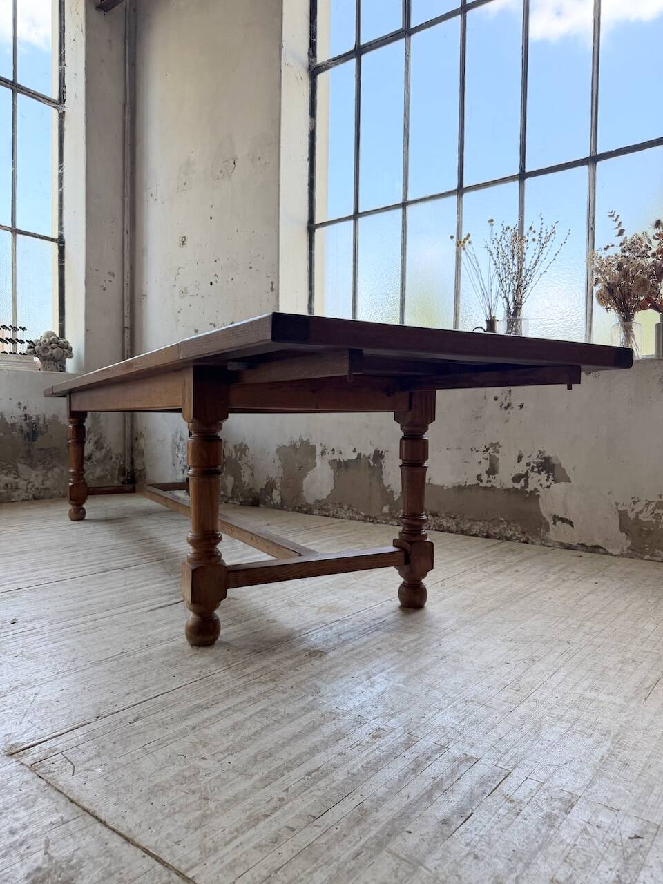 Table repas style drapière noyer 2m5/3m5 1900