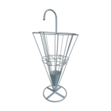 White forged metal umbrella holder