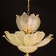 Extraordinary large size gold vintage Murano glass chandelier, 1970