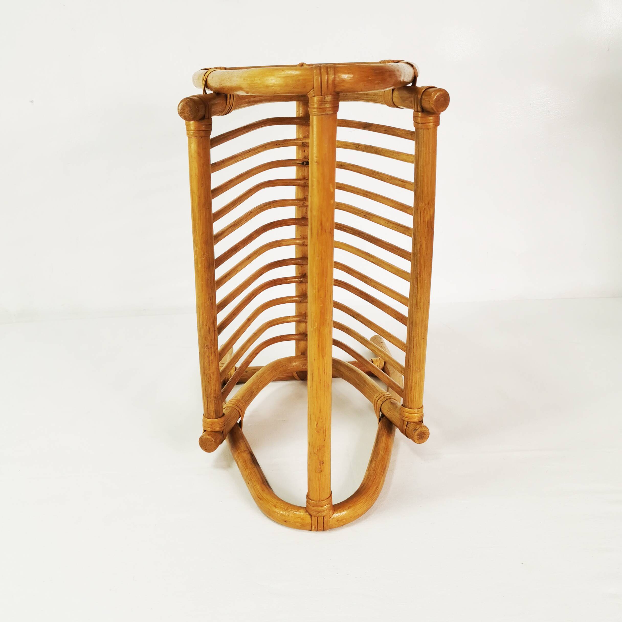 Mid Century Bamboo Newspaper Holder, Germany, 1960s