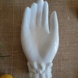 White ceramic hand emptier - vintage