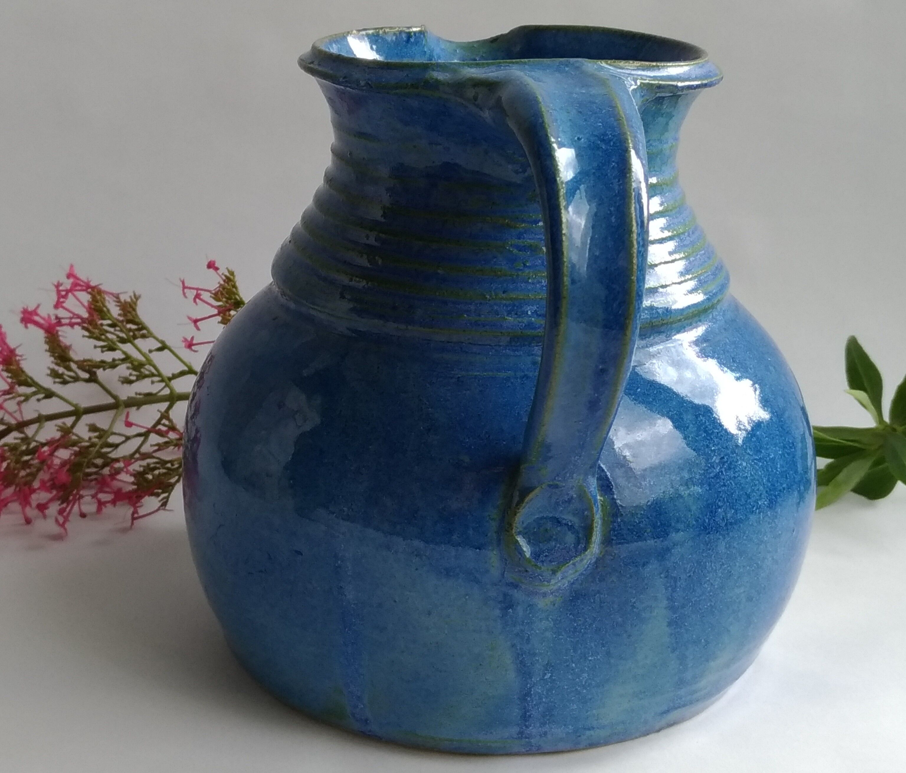 Vintage pitcher in blue sandstone 1kg