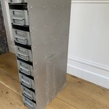 Meuble d'atelier en métal pour outils visserie 8 tiroirs vintage