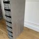 Metal workshop cabinet for tools and screws 8 vintage drawers