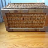 Ancient rattan wicker trunk