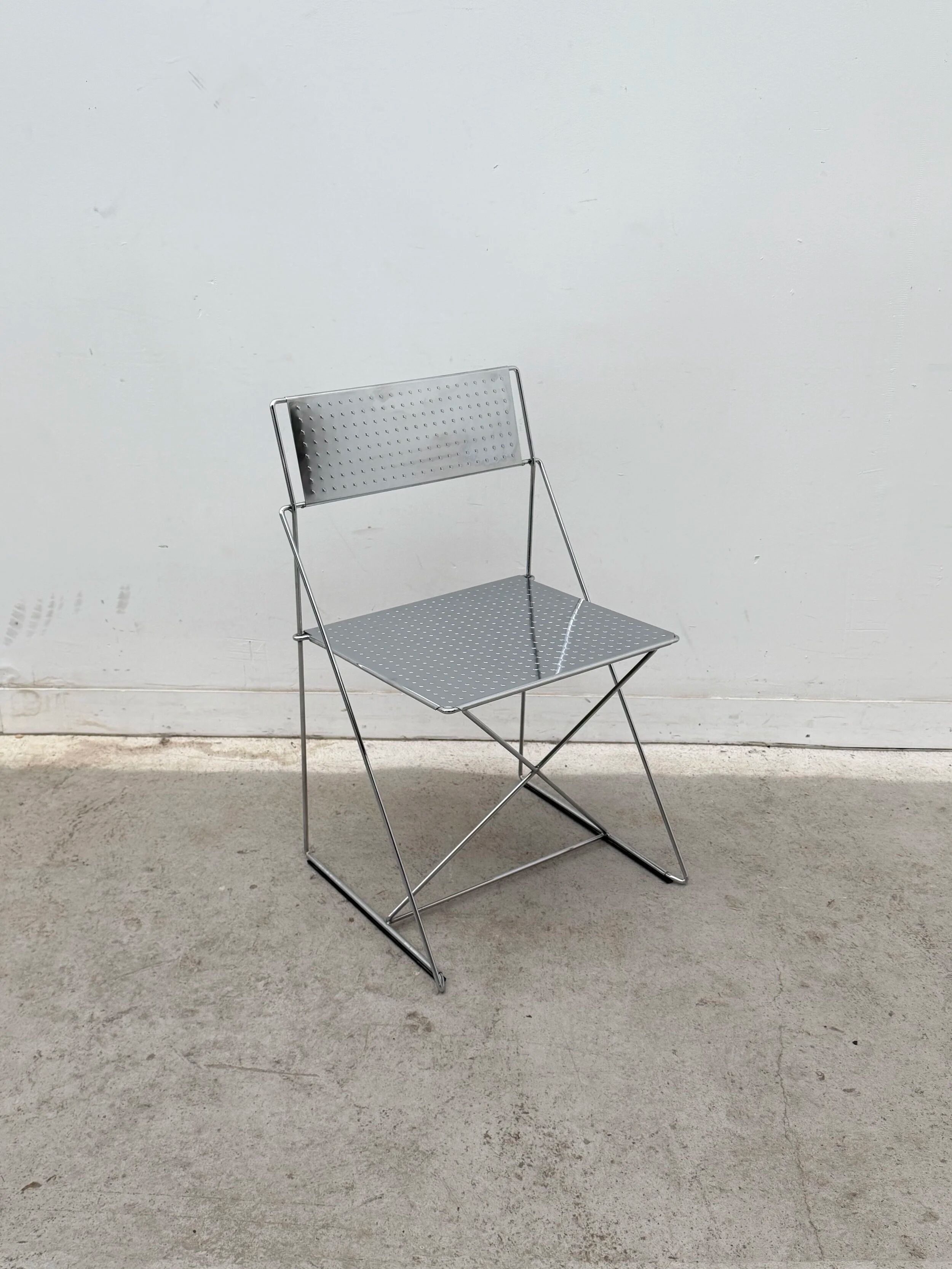 Nuova X Line chair for Magis in chrome, Italy 1980