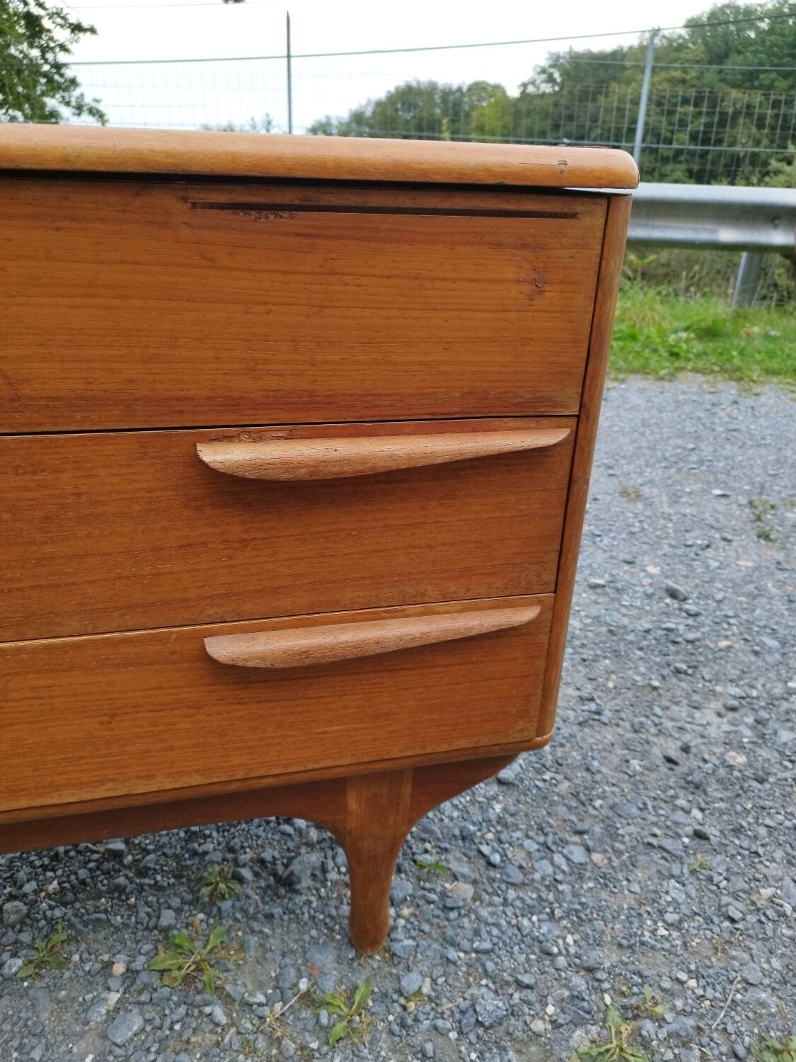 Scandinavian teak dressing table chest of drawers