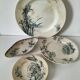 Set of 4 ancient iron lands – naturalistic decorations – around 1890-1910