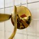 Pair of vintage brass wall lights