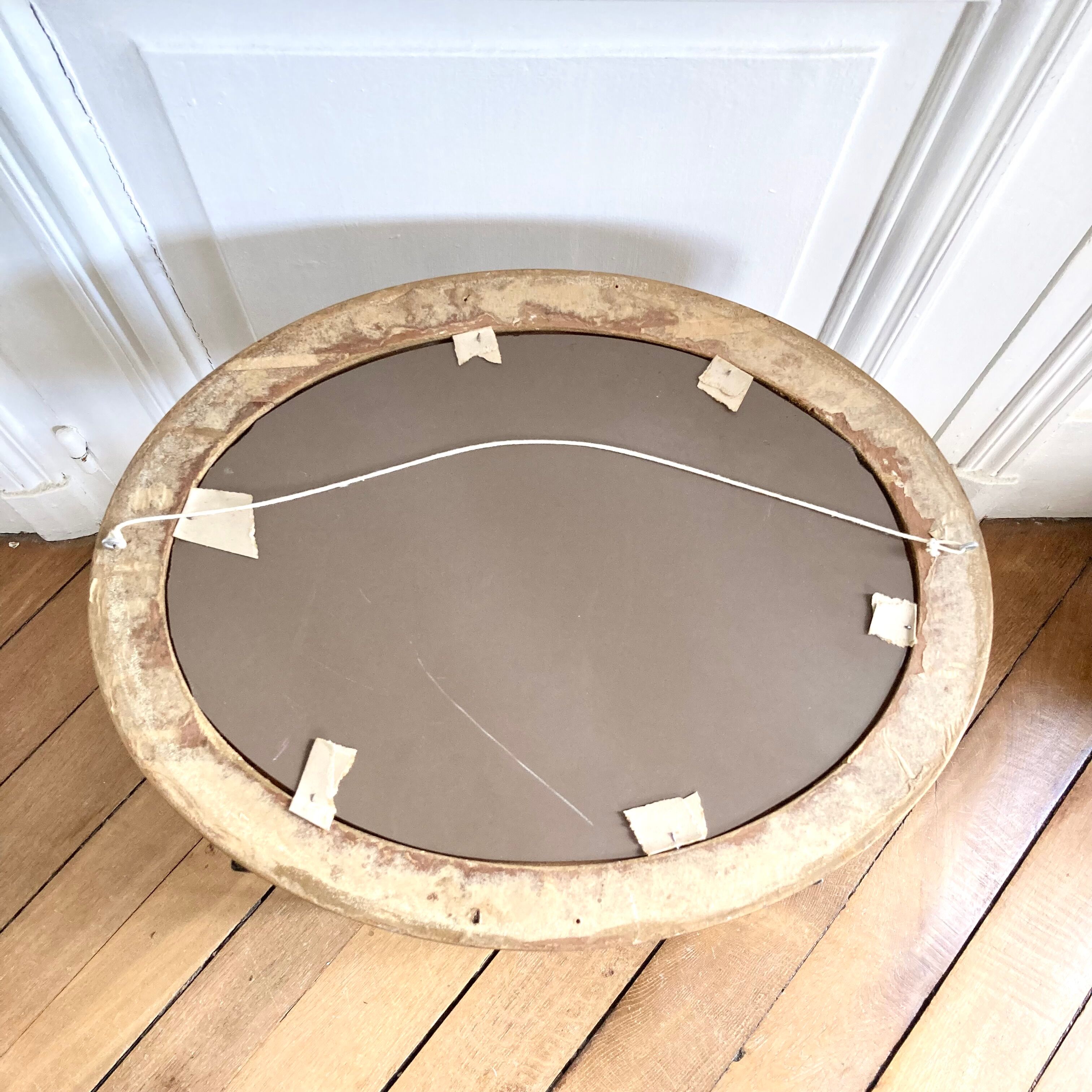 Golden wooden mirror 48x38 cm