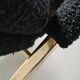 Modern mid-century rocking chair in brass by Guido Faleschini Black Boucle