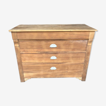 Louis Philippe raw wood chest of drawers