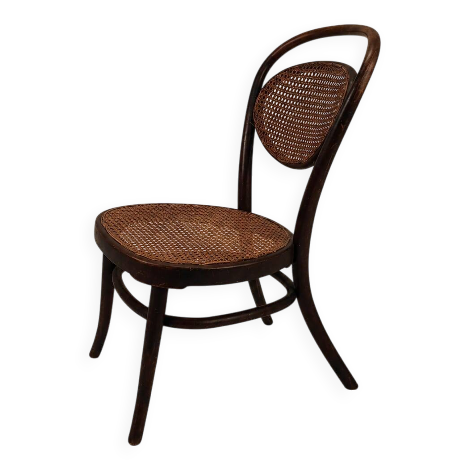 Bentwood and cane nursing chair by J&J Kohn, 1910