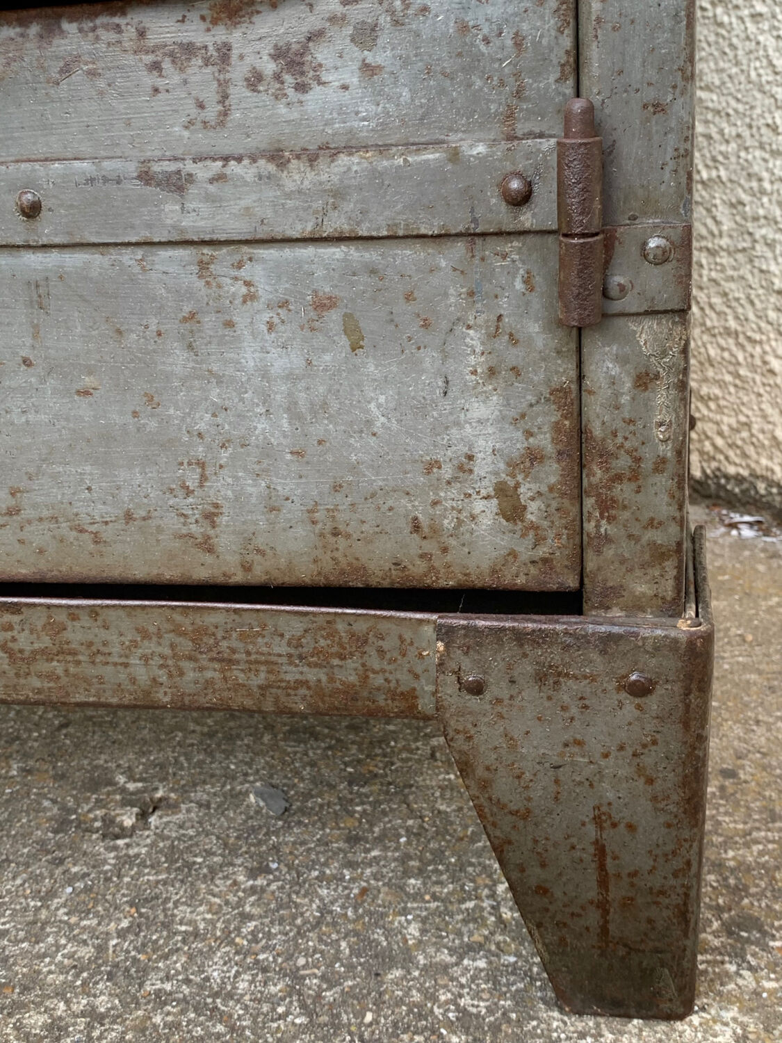 1940s industrial workshop locker room