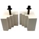 Hollywood regency set of 2 ceramic table Lamps, France 1970s