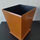 Leather wastebasket