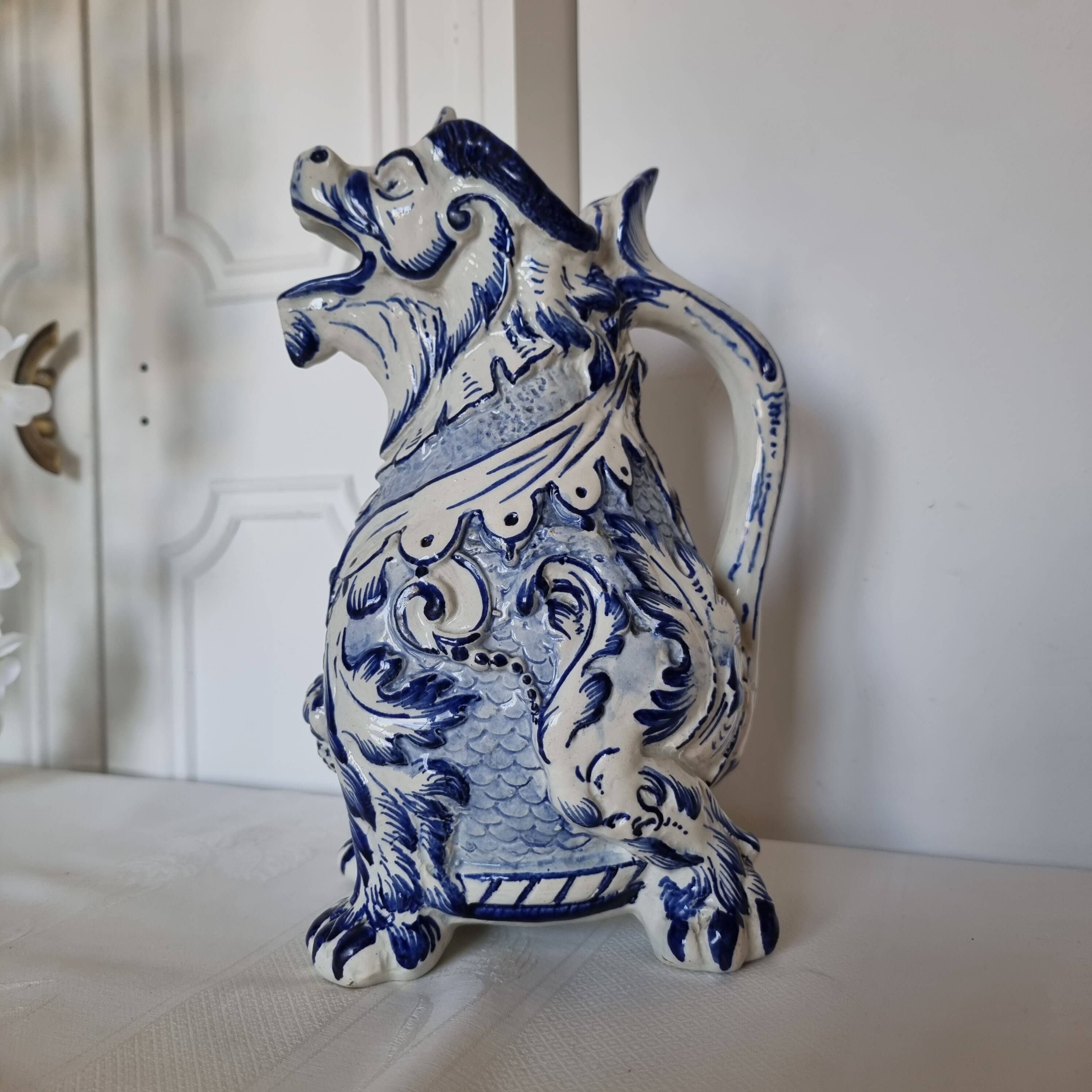 Aquamanil Pitcher with Chimera by Émile Gallé, 1890-1900